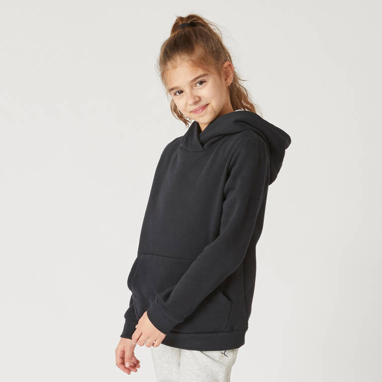 Girls Warm Hoodie 500  Black