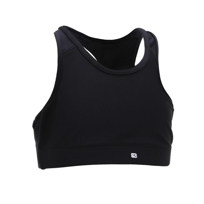 Top Sujetador Deportivo Niña transpirable S500 GIMNASIA INFANTIL negro