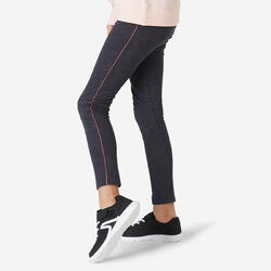 Leggings bambina ginnastica 100 grigi