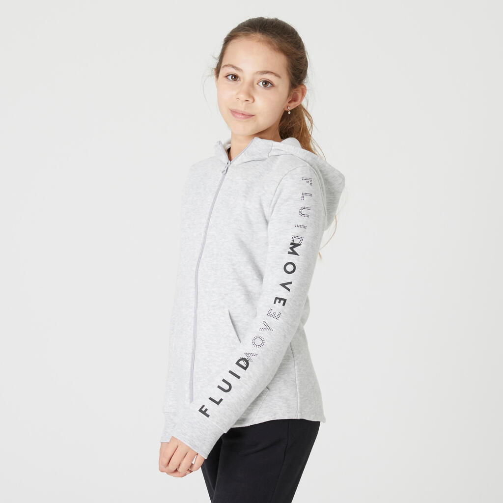 Sweat zippé capuche gris ENFANT