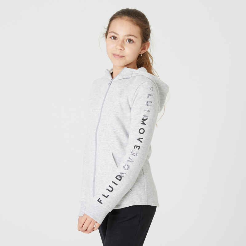 Kids' Zippered Hoodie - Grey