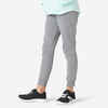 Girls' Warm Jogging Bottoms 500 - Mid Grey Marl