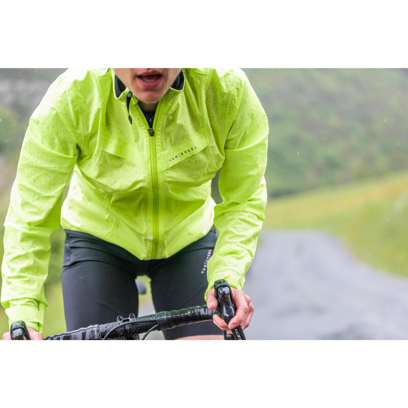 Kadın Bisiklet Yağmurluğu/Rüzgarlığı - Sarı - Racer