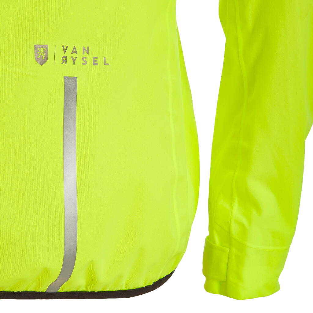 CHAQUETA IMPERMEABLE DE CICLISMO MUJER AMARILLO 