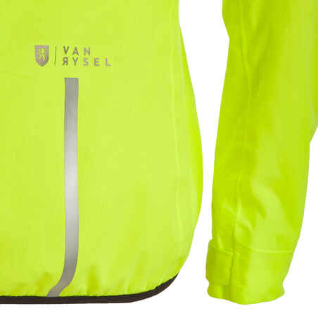 Chubasquero ciclismo mujer Van Rysel Racer amarillo