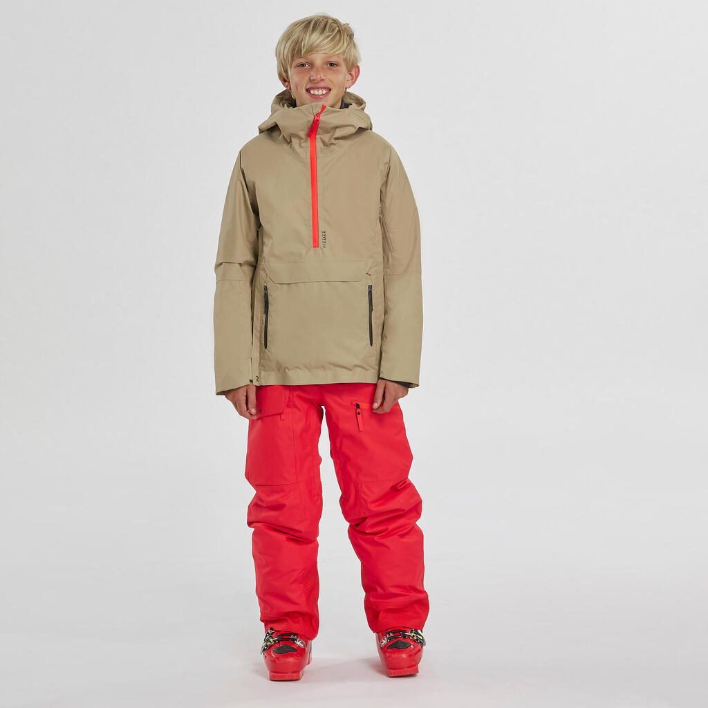 Kids’ Ski Jacket FR500 - Beige