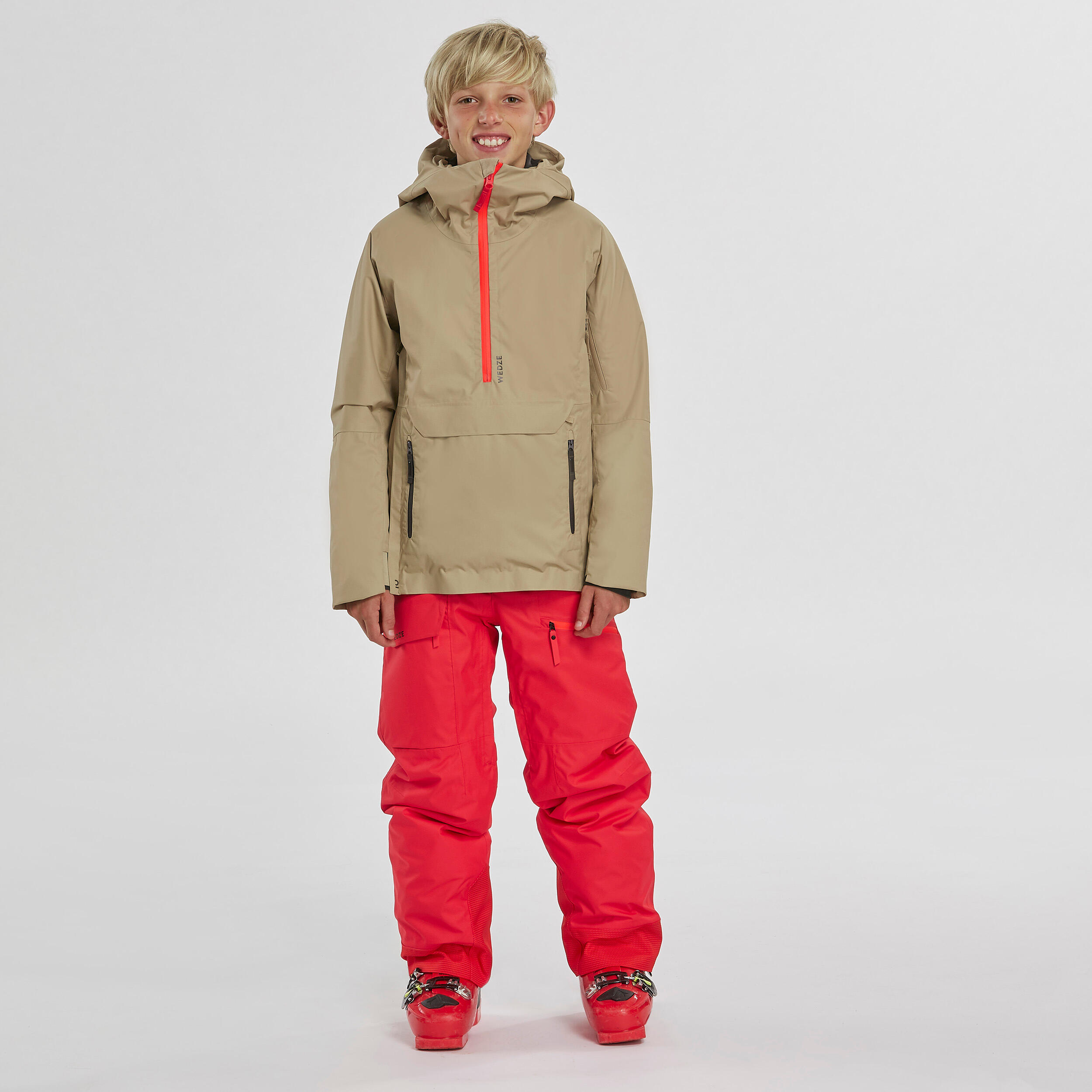Kids’ Ski Jacket – FR 500 Beige - WEDZE
