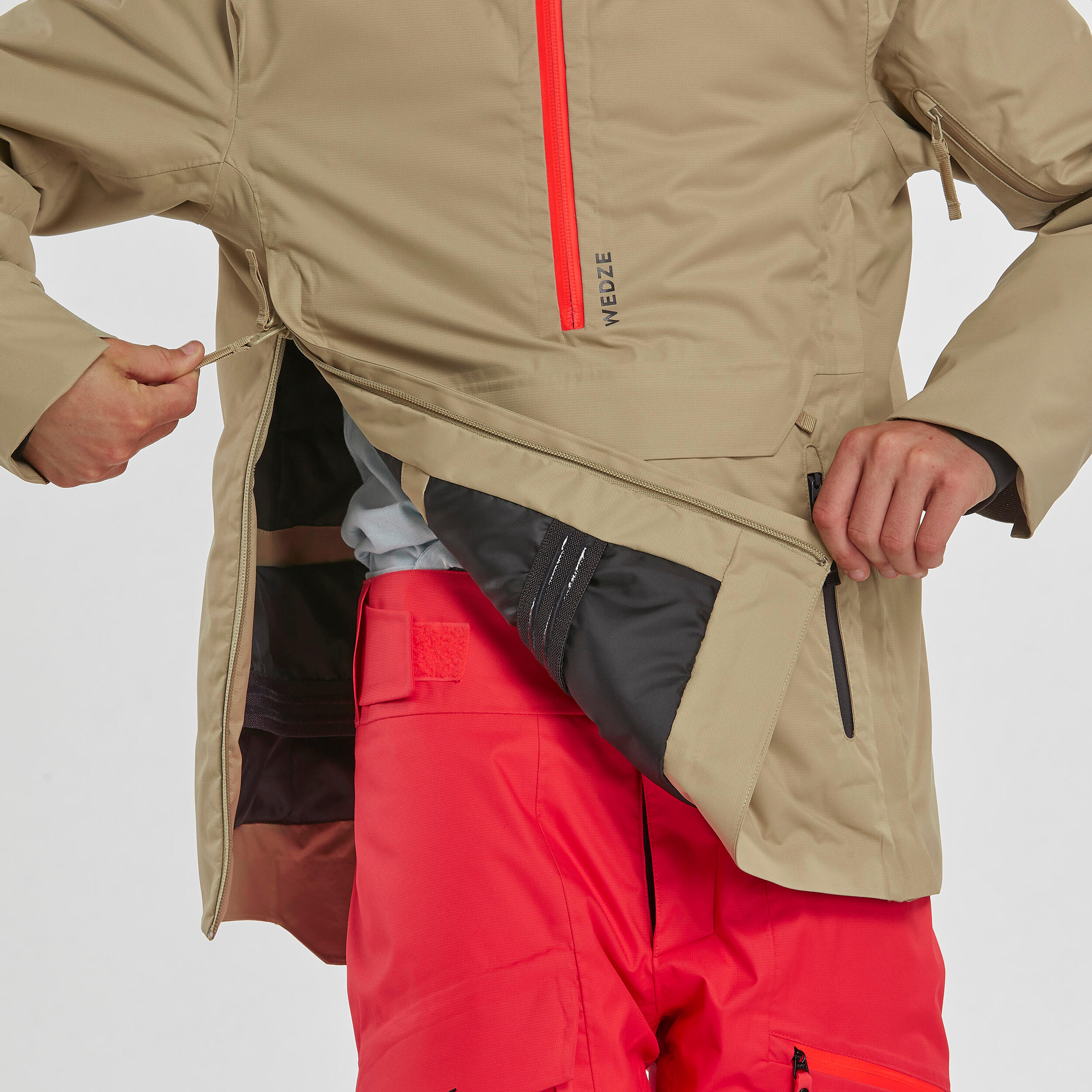 Kids’ Ski Jacket FR500 - Beige 11/17
