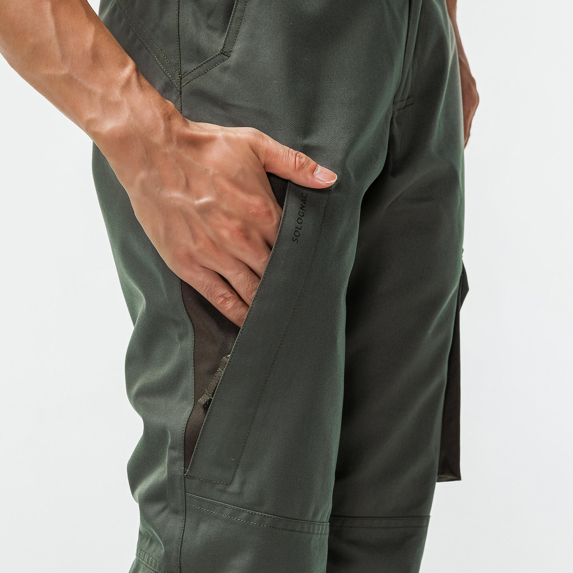 Hunting Warm Waterproof Pants - 500 Green - SOLOGNAC