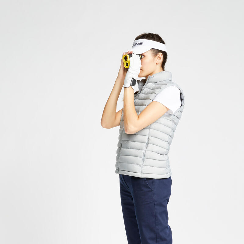 Women's golf sleeveless down jacket MW500 grey