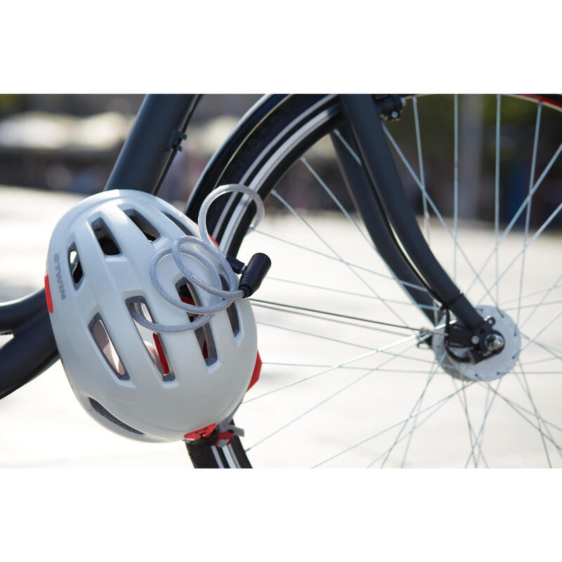 Antifurto accessori bici 100 con chiave grigio