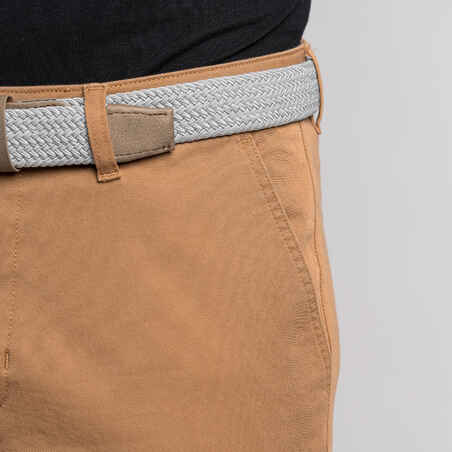 Men's golf chino shorts - MW500 hazelnut