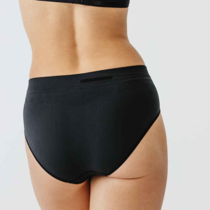 Women's Seamless Briefs - Black KALENJI