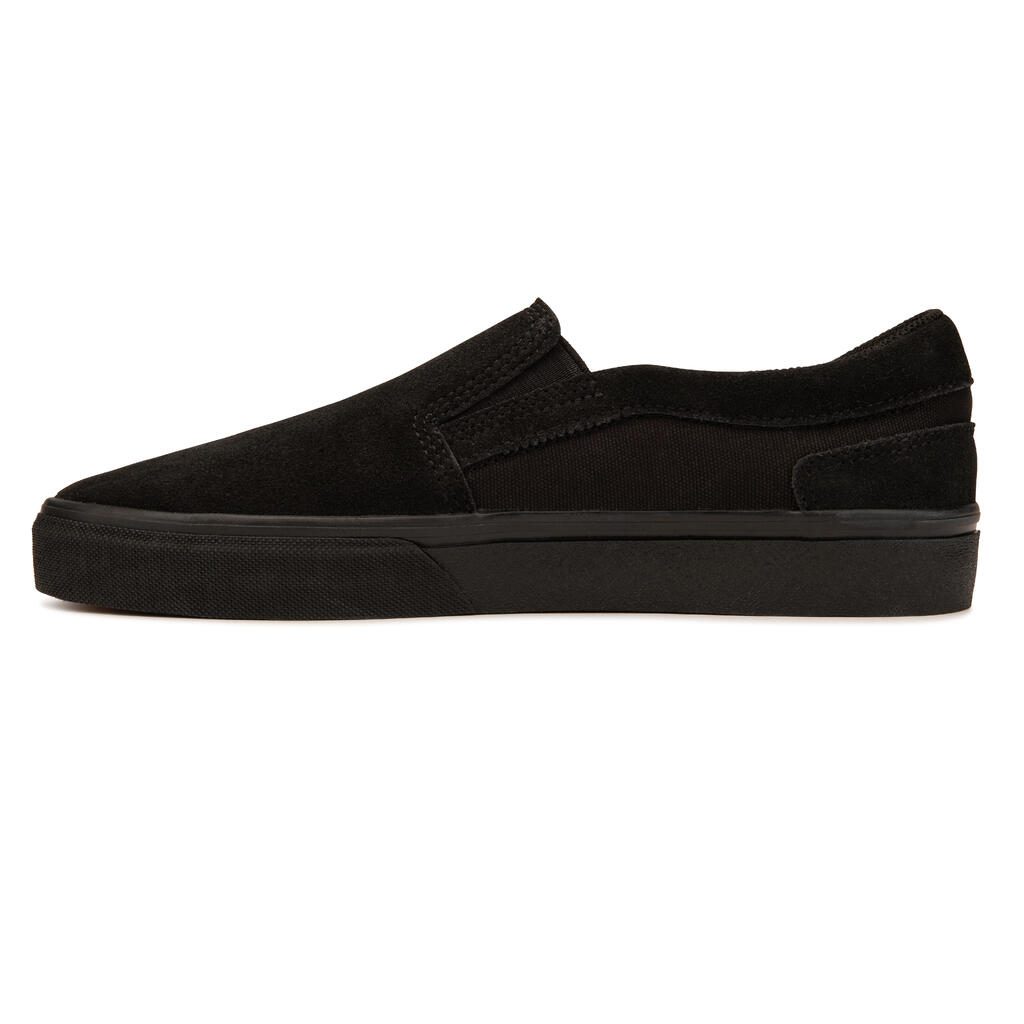 Adult Low-Top Slip-On Skate Shoes Vulca 500 - Black Lusnia