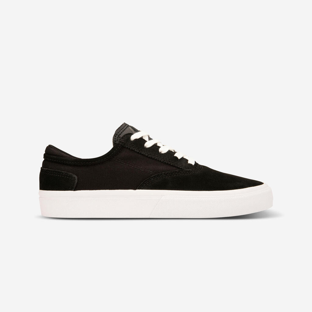 Chaussures vulcanisées de skateboard adulte vulca 500 ii noire / blanche.