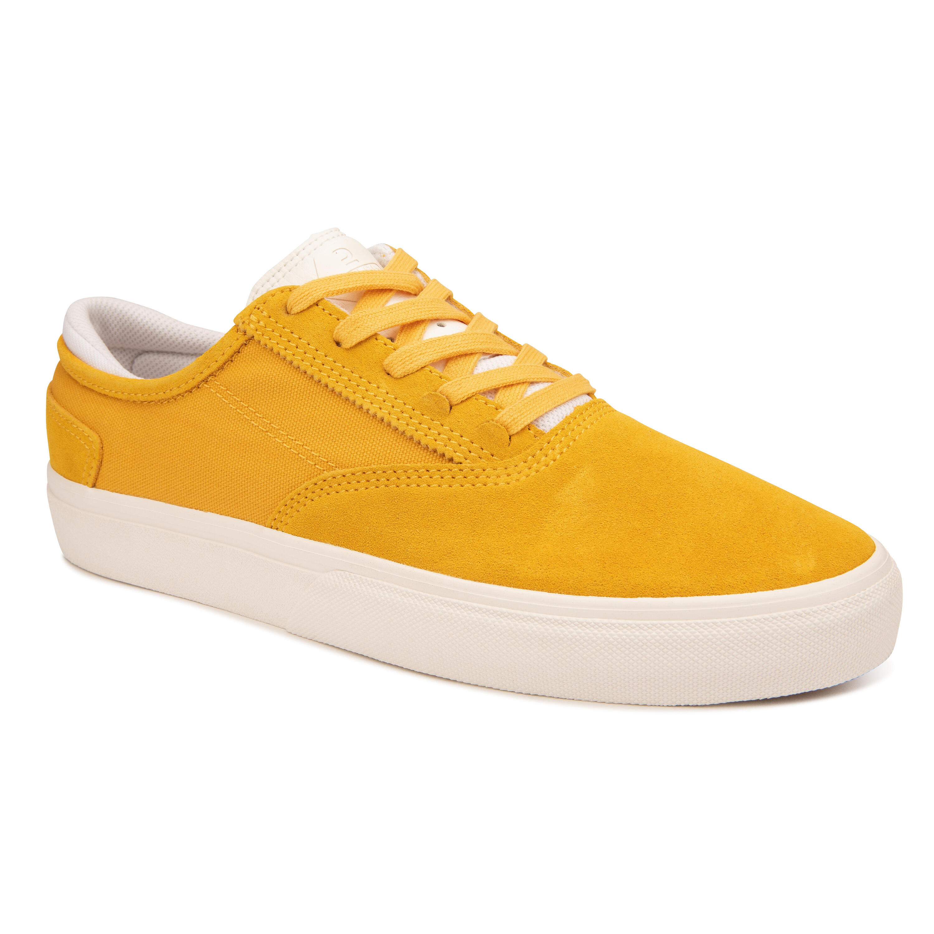 OXELO Adult Vulcanised Skate Shoes Vulca 500 II - Yellow/White