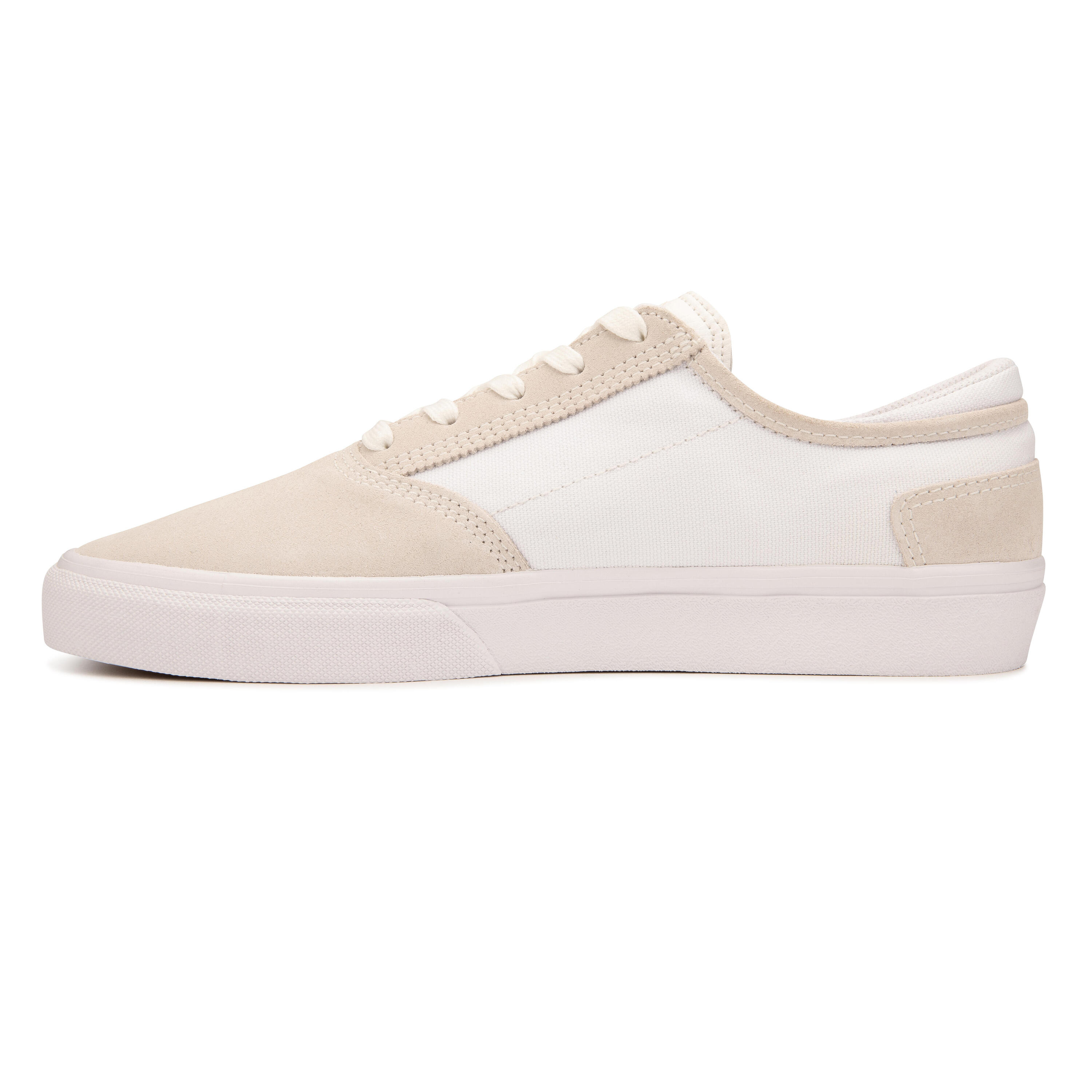 Adult Vulcanised Skate Shoes Vulca 500 II - White/White 6/17