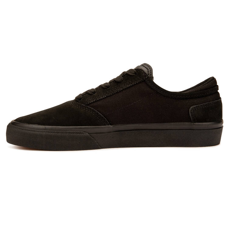 Adult Vulcanised Skate Shoes Vulca 500 II - Black/Black