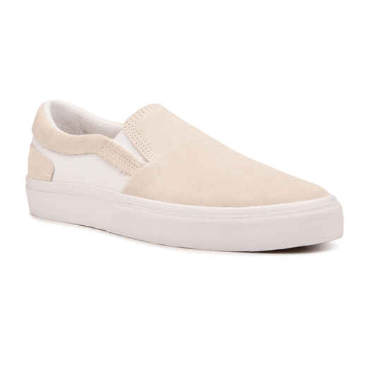 
      Adult Low-Top Slip-On Skate Shoes Without Laces Vulca 500 - White
  