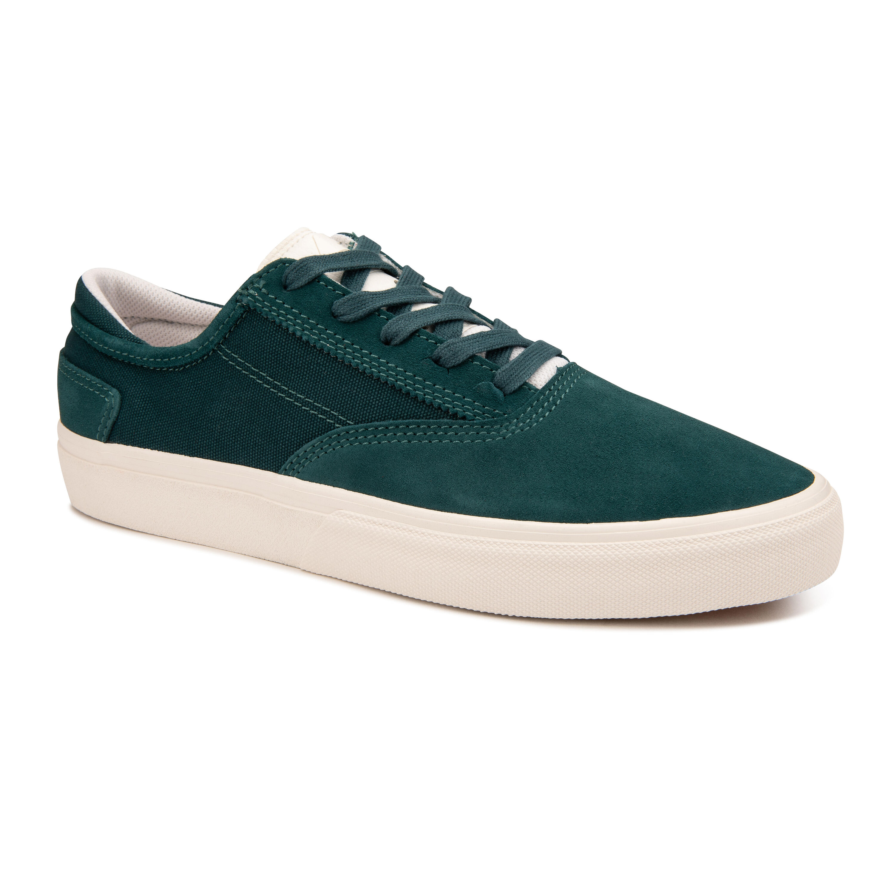 OXELO Adult Vulcanised Skate Shoes Vulca 500 II - Green/White