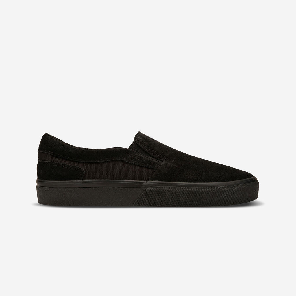 Adult Low-Top Slip-On Skate Shoes Vulca 500 - Black Lusnia