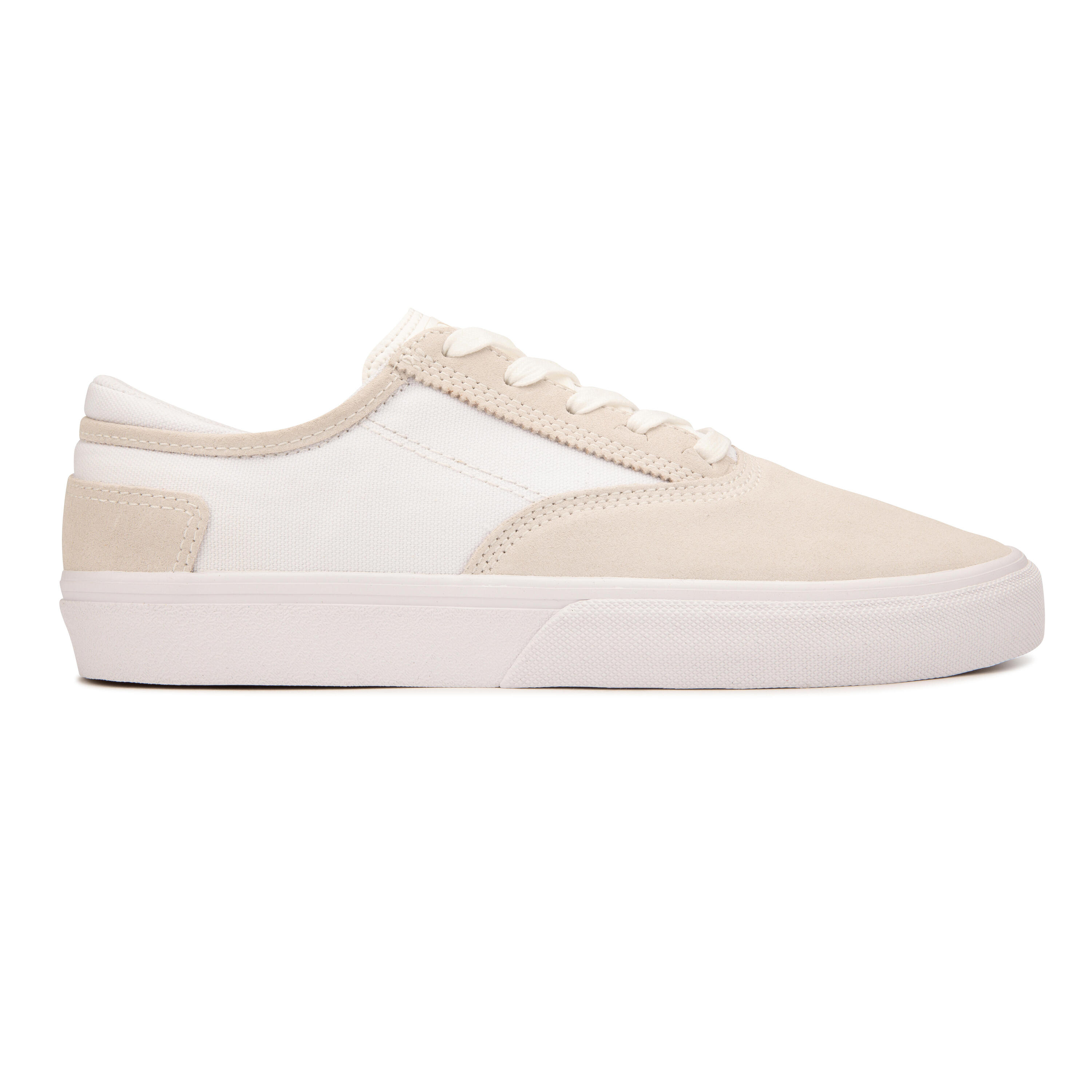 Adult Vulcanised Skate Shoes Vulca 500 II - White/White 5/17