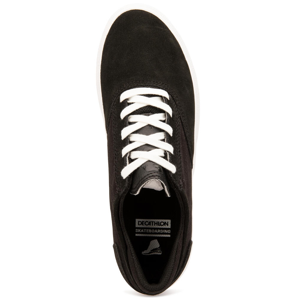Tenis vulcanizados de skateboarding negros para adulto Vulca 500 II
