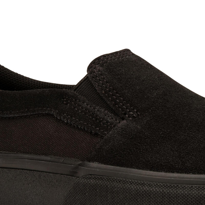 Buty niskie na deskorolkę Vulca 500 slip-on wsuwane czarne