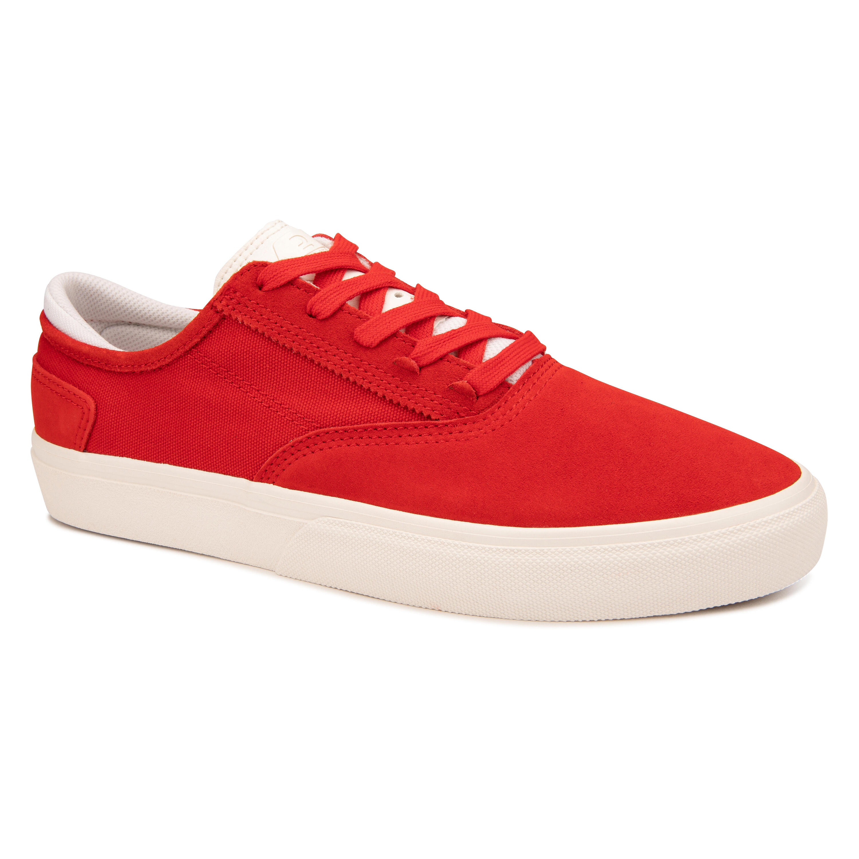 OXELO Adult Vulcanised Skate Shoes Vulca 500 II - Red/White