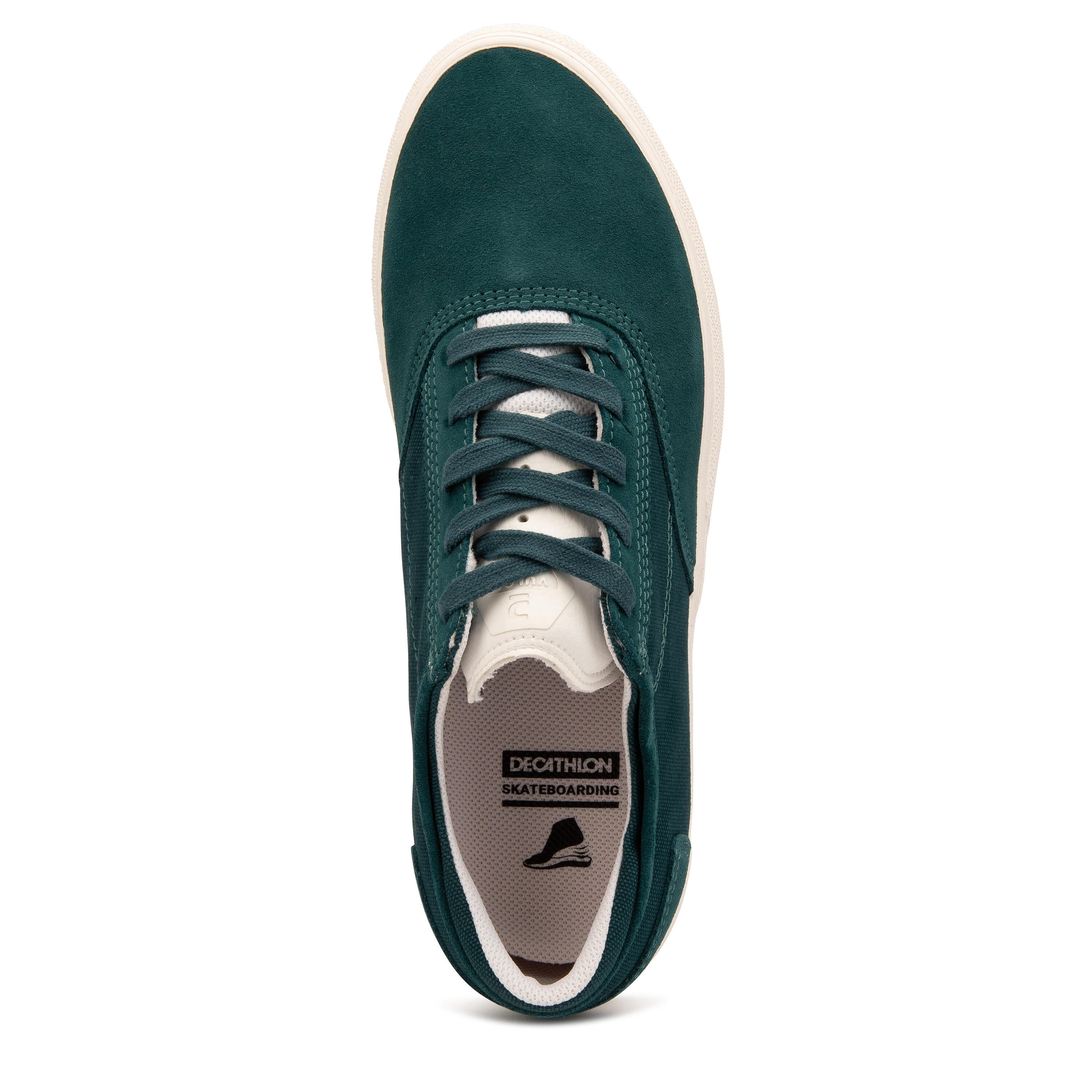 Adult Vulcanised Skate Shoes Vulca 500 II - Green/White 9/17