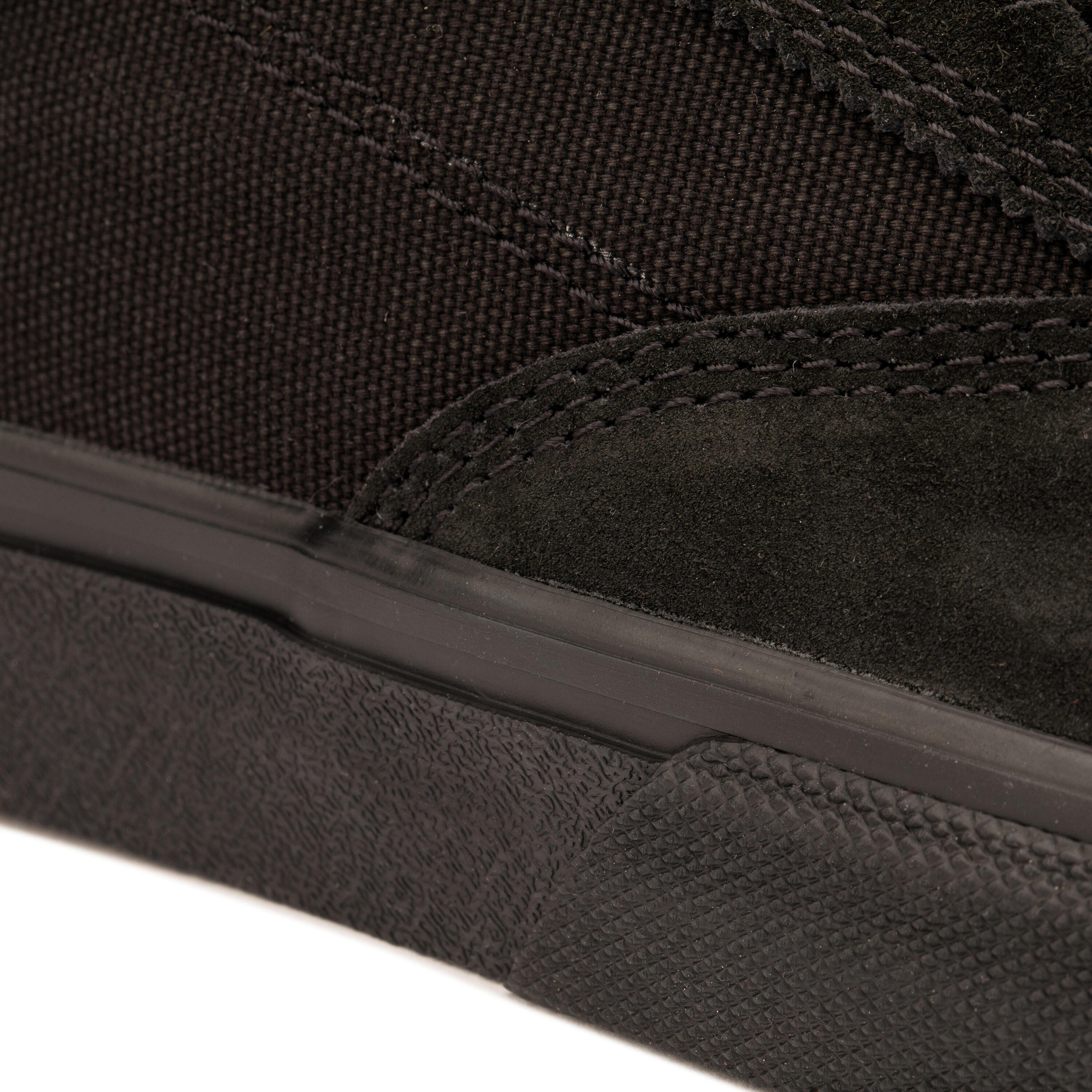 Adult Vulcanised Skate Shoes Vulca 500 II - Black/Black 15/17