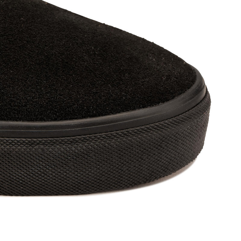 Skateschuh Slip-on Damen/Herren ohne Schnürung niedrig - Vulca 500 schwarz