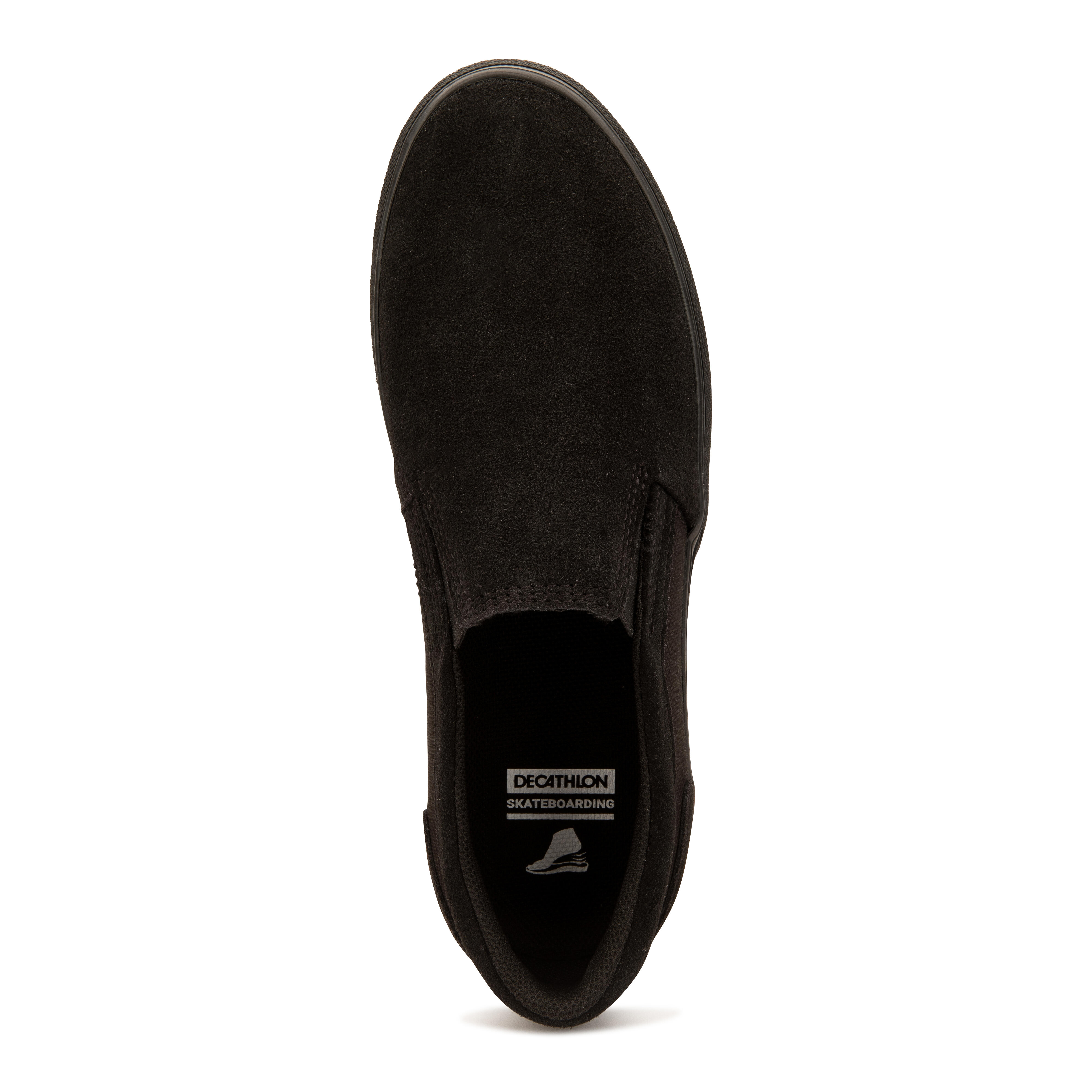 Scarpa da skateboard VULCA 500 slip-on low lace-up da adulto in nero