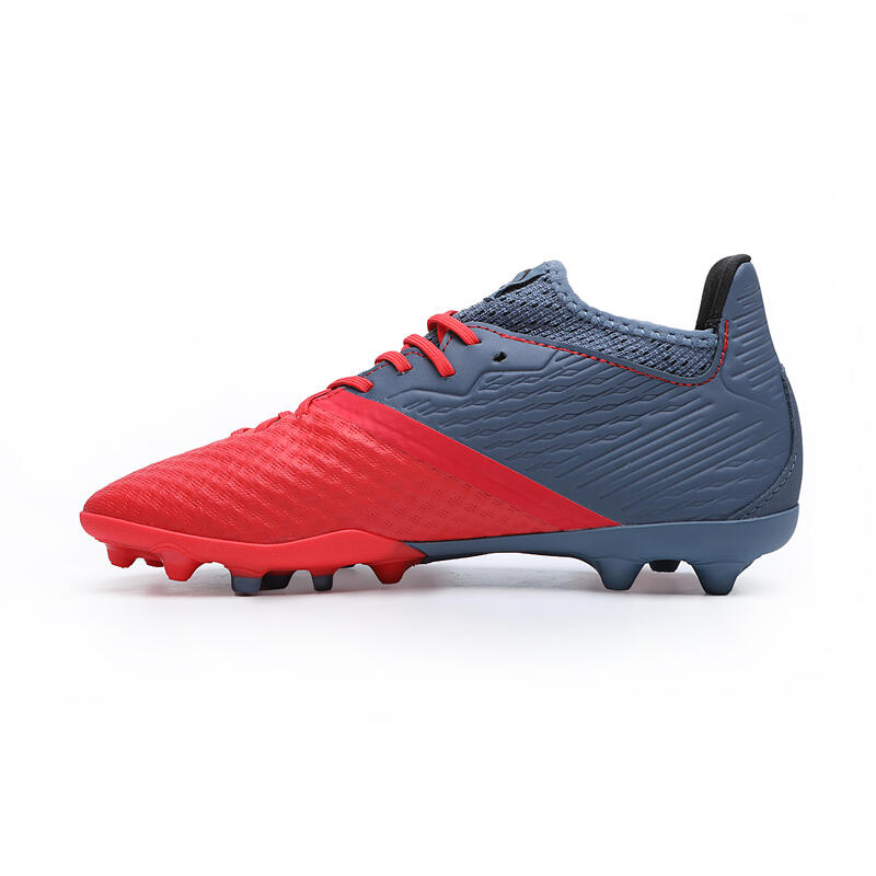 Kids' Dry Pitch Football Boots Viralto III MG - Red/Grey