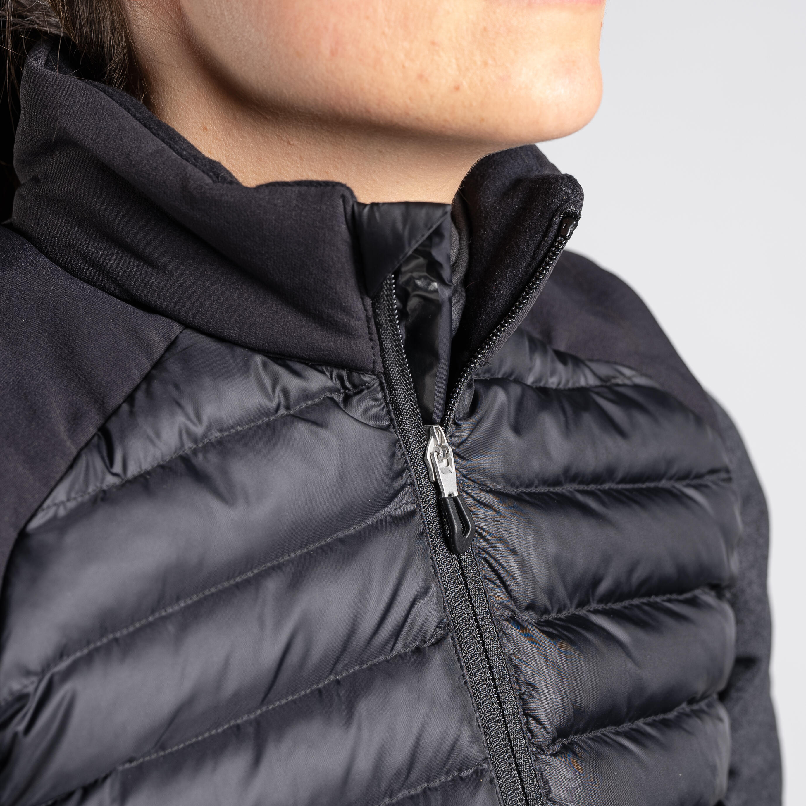 Women's golf winter sleeveless padded jacket CW500 black 7/8