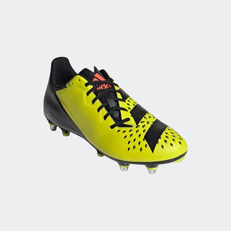 Chaussures de rugby vissées hybride terrain gras Adulte - MALICE SG jaune noir