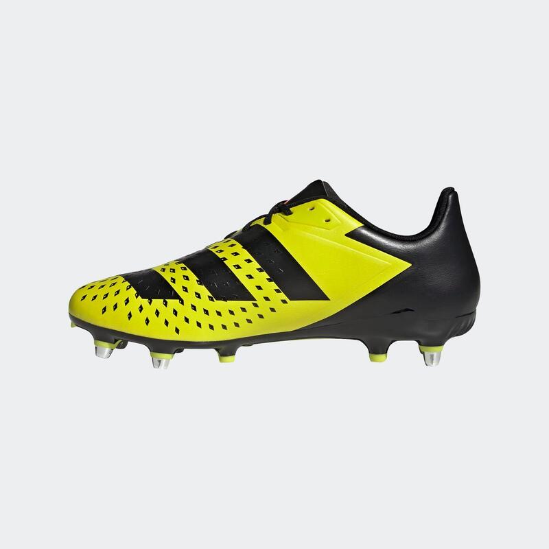 Chaussures de rugby vissées hybride terrain gras Adulte - MALICE SG jaune noir