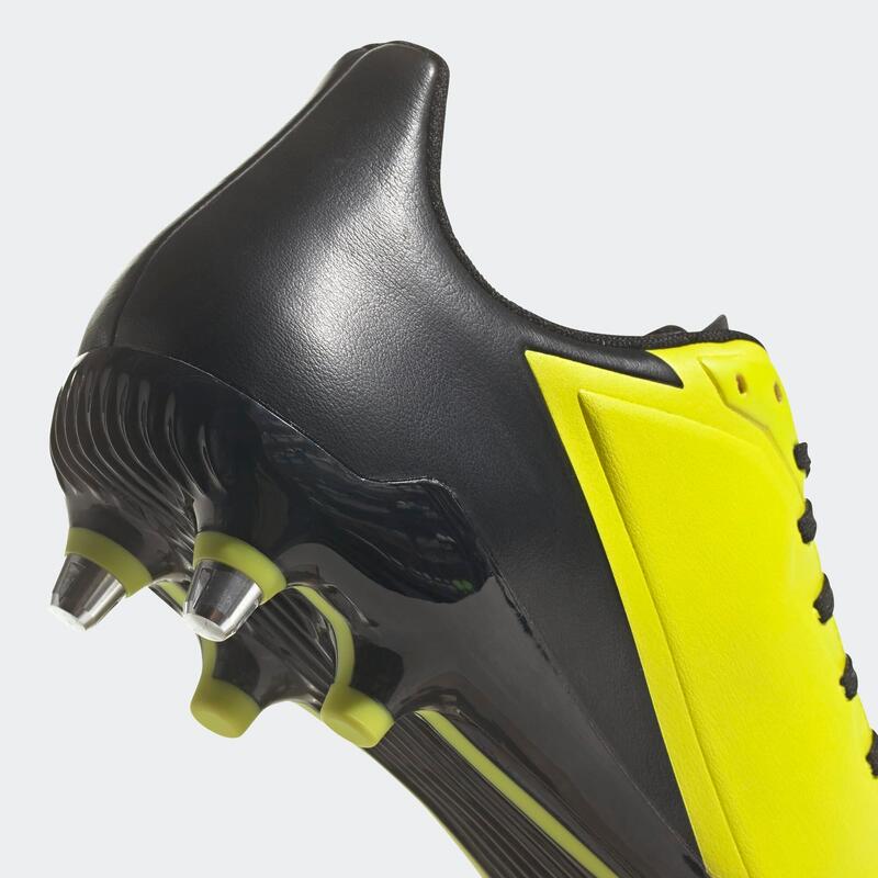 Chaussures de rugby vissées hybride terrain gras Adulte - MALICE SG jaune noir