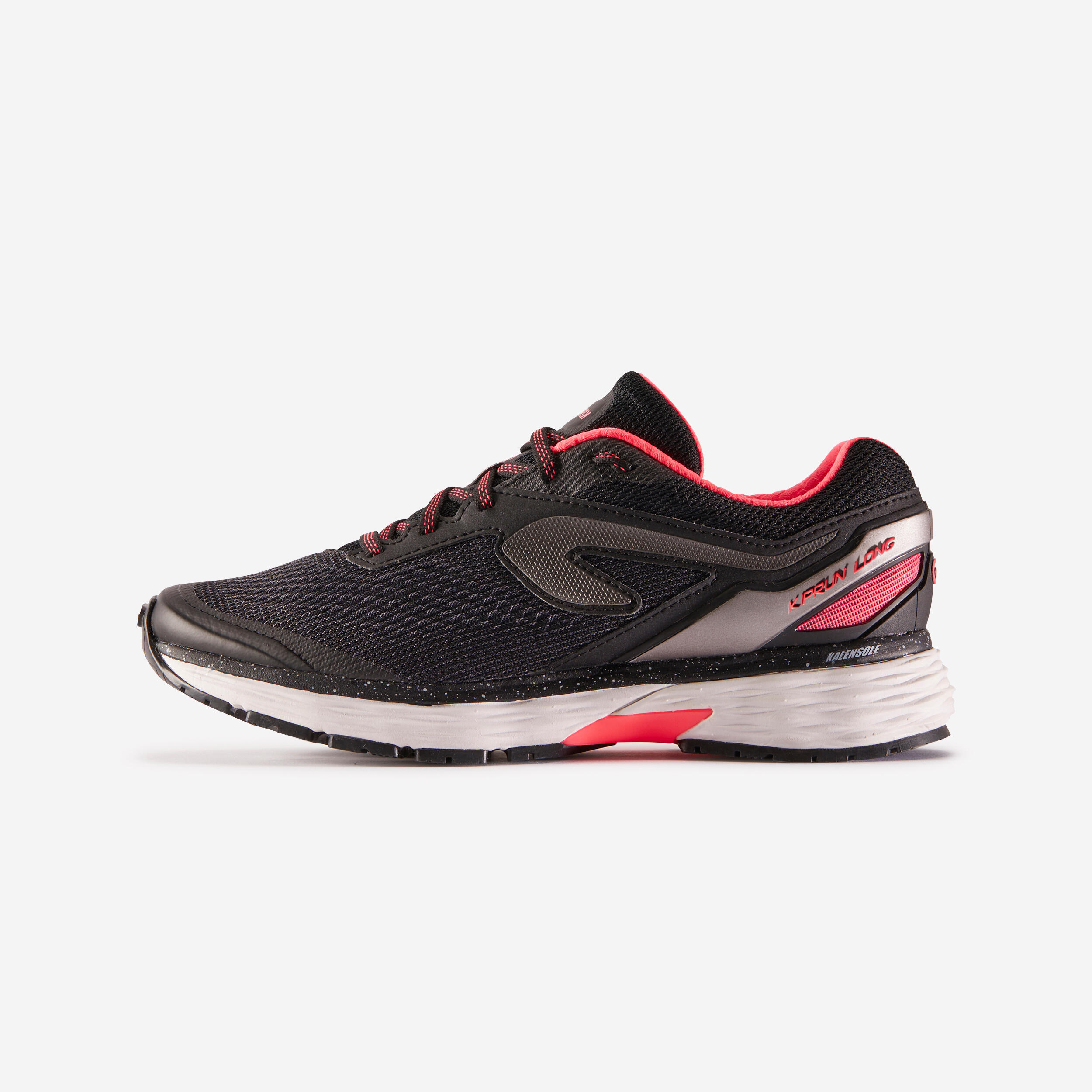 Women's Running Shoes - Kiprun Long 2 Black/Pink - KIPRUN