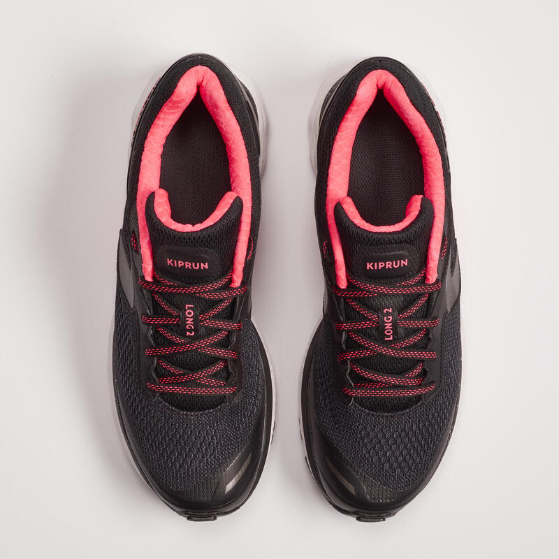 Hardloopschoenen voor dames Long2 zwart/roze