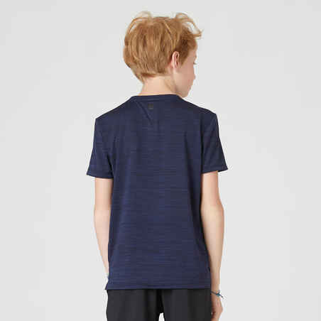 Kids' Synthetic Breathable T-Shirt S500 - Navy