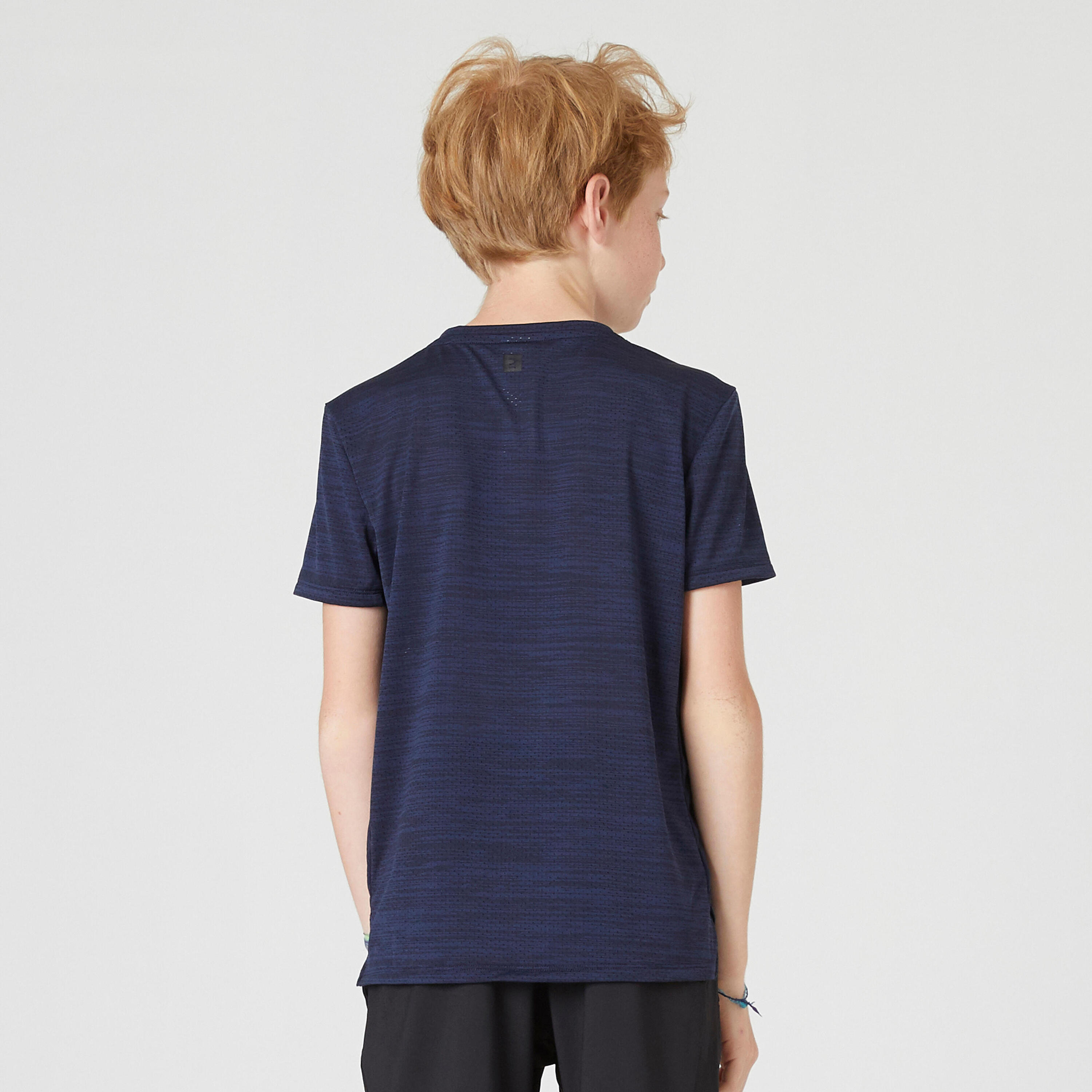 Kids' Synthetic Breathable T-Shirt S500 - Navy 4/5