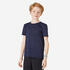 Boys' Synthetic Breathable T-Shirt S500 - Navy
