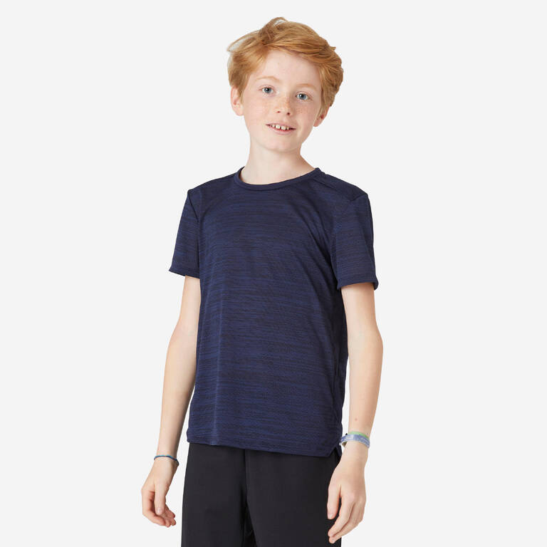 Boys Breathable Quick Dry T-Shirt S500 - Navy