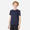 Chlapčenské tričko 500 na cvičenie námornícke modré 