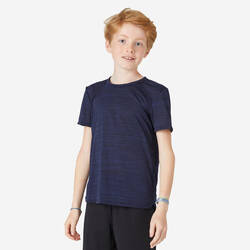 Kids' Synthetic Breathable T-Shirt S500 - Navy