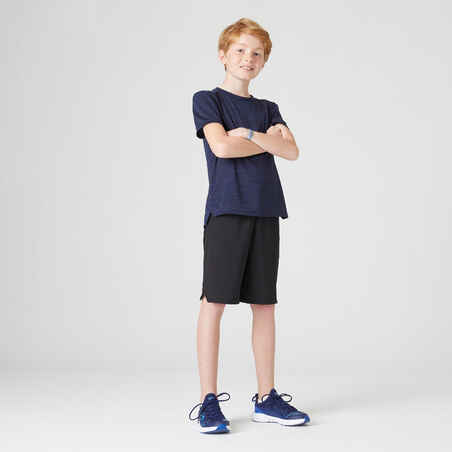 Kids' Synthetic Breathable T-Shirt S500 - Navy