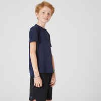 Kids' Synthetic Breathable T-Shirt S500 - Navy