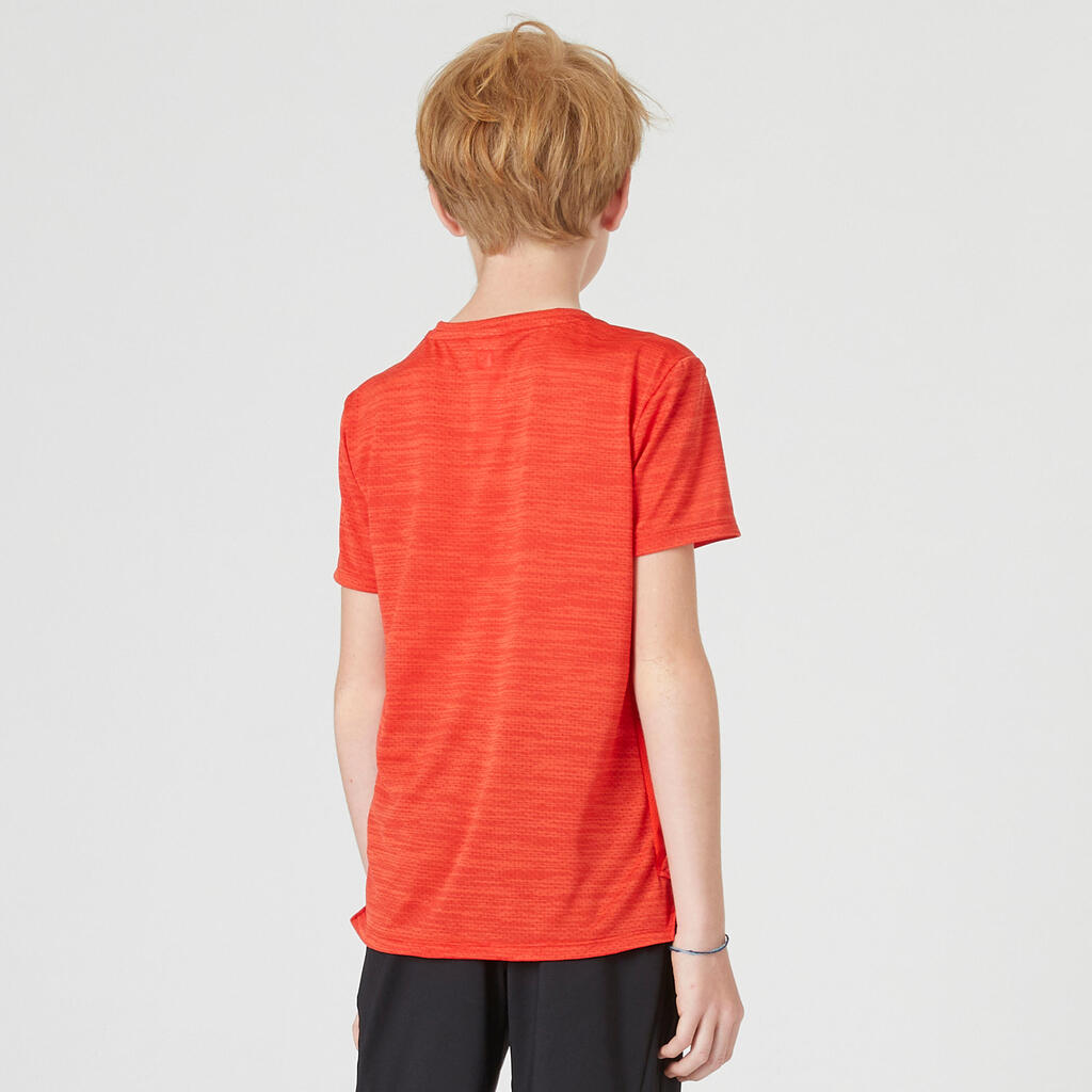 Kids' Synthetic Breathable T-Shirt S500 - Red