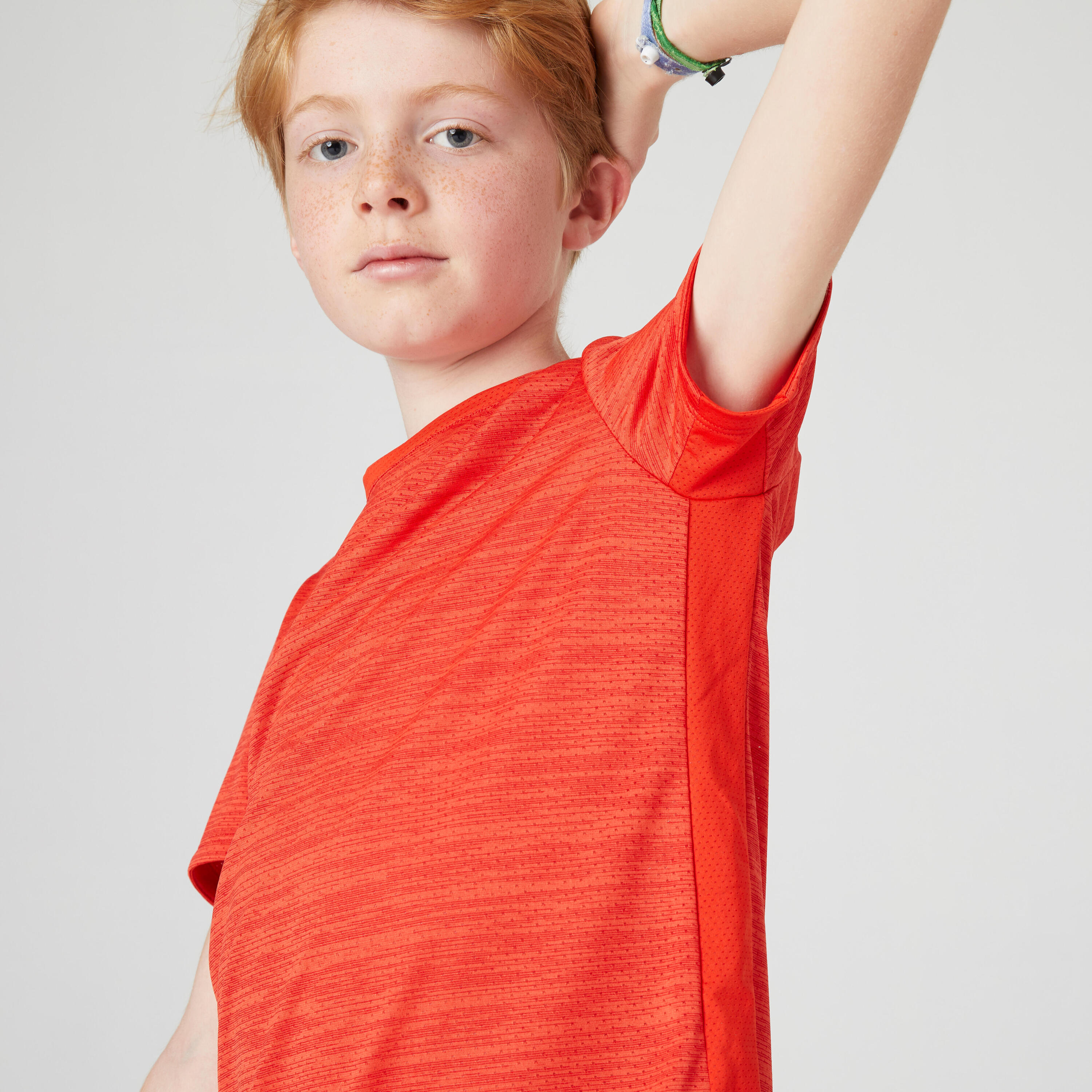 Kids' Synthetic Breathable T-Shirt S500 - Red 5/6